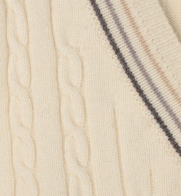 TOMORROWLAND MENS「【別注】RICHMOND KNITWEAR ウールケーブル Vネックベスト」|ニット・セーター|
