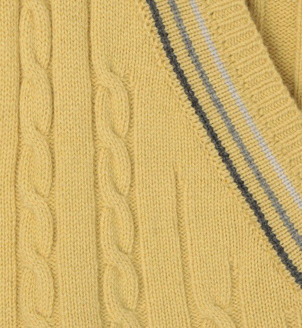 TOMORROWLAND MENS「【別注】RICHMOND KNITWEAR ウールケーブル Vネックベスト」|ニット・セーター|