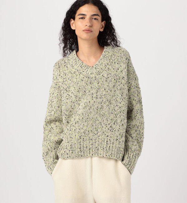 GALERIE VIE「セサミメランジ Vネックプルオーバー」|ニット・セーター|