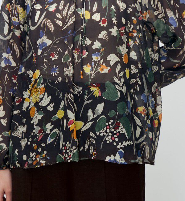 TOMORROWLAND collection「マンダフラワープリント ボウタイブラウス」|シャツ・ブラウス|