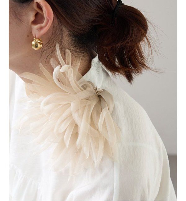 VERMEIL par iena「《追加2》シルクオーガンジーコサージュ」|ブローチ・コサージュ|