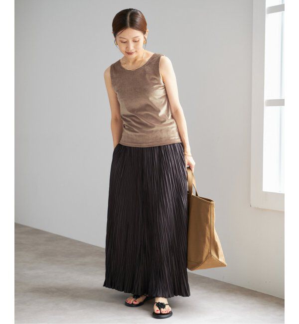 IENA「スノーベロア ノースリーブ」|Tシャツ・カットソー|