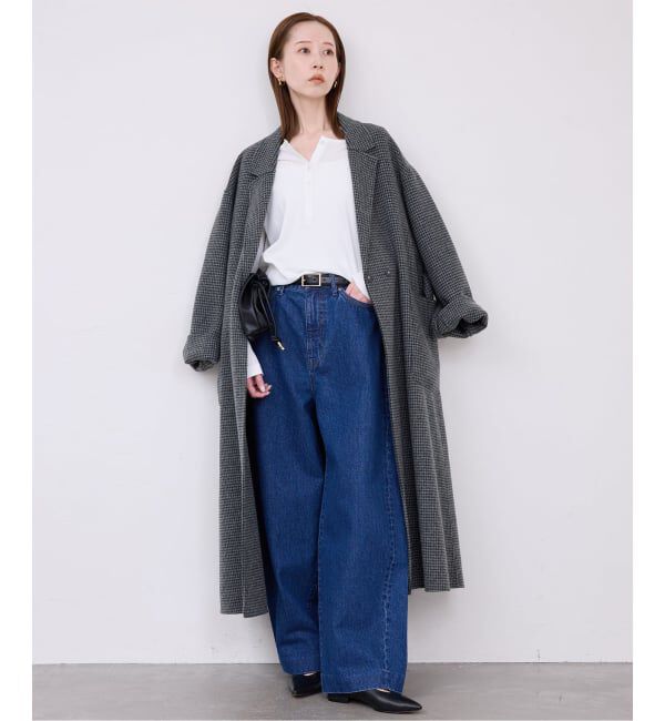 SLOBE IENA「souple wool ダブルフェイスロングコート」|チェスターコート|