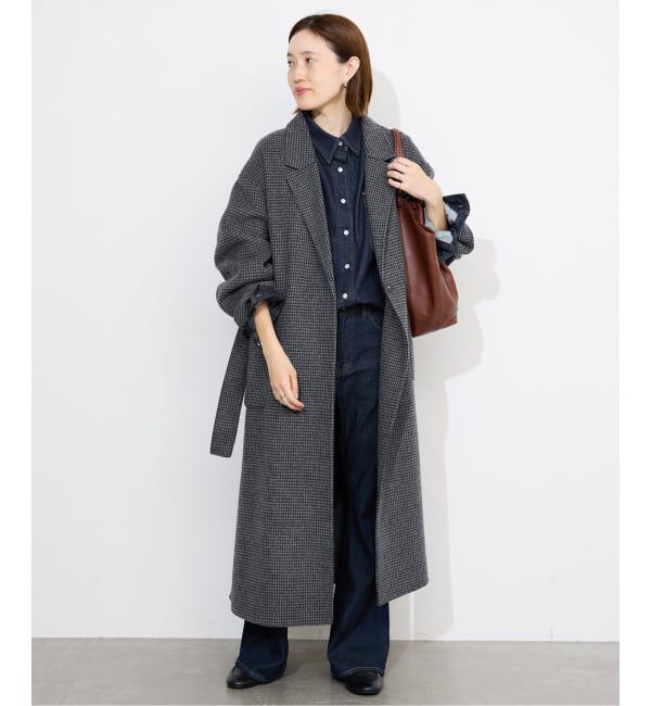 SLOBE IENA「souple wool ダブルフェイスロングコート」|チェスターコート|