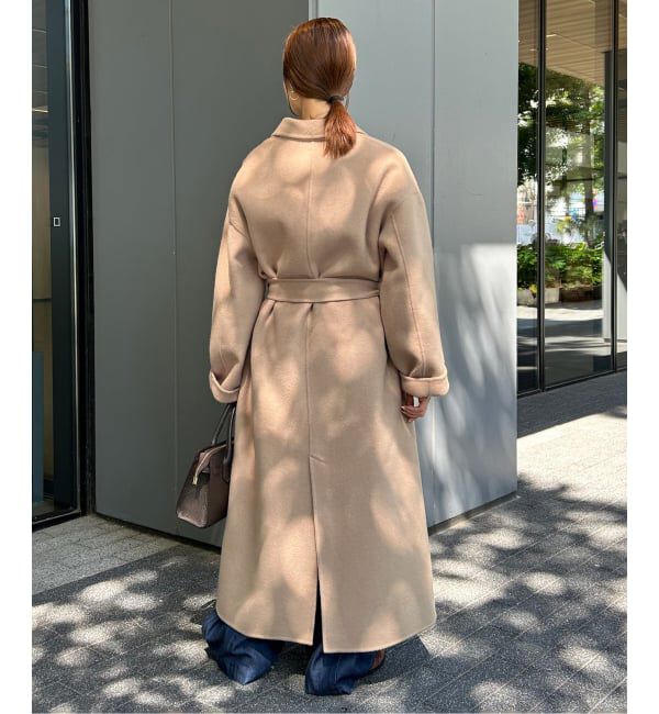 SLOBE IENA「souple wool ダブルフェイスロングコート」|チェスターコート|