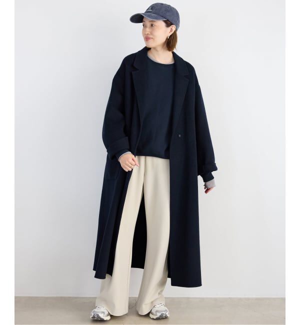 SLOBE IENA「souple wool ダブルフェイスロングコート」|チェスターコート|