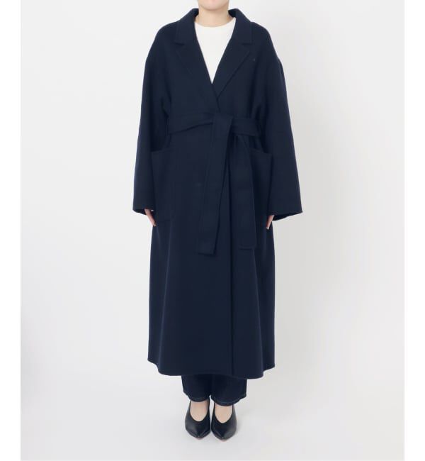SLOBE IENA「souple wool ダブルフェイスロングコート」|チェスターコート|