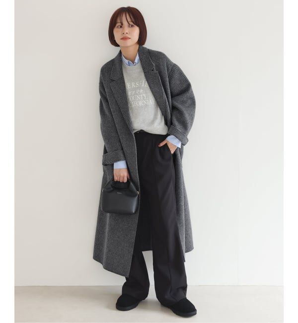 SLOBE IENA「souple wool ダブルフェイスロングコート」|チェスターコート|