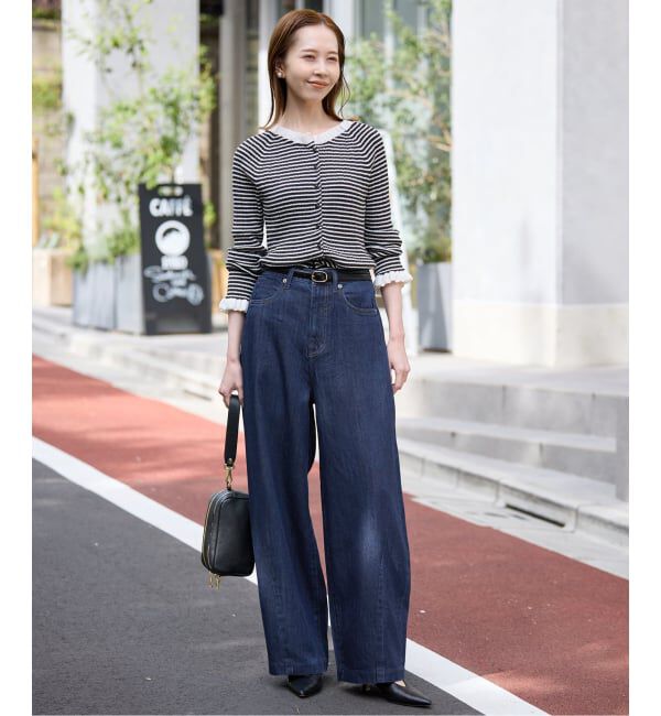 SLOBE IENA「《4サイズ展開》LE DENIM PEG カーブワイドデニム」|デニム|