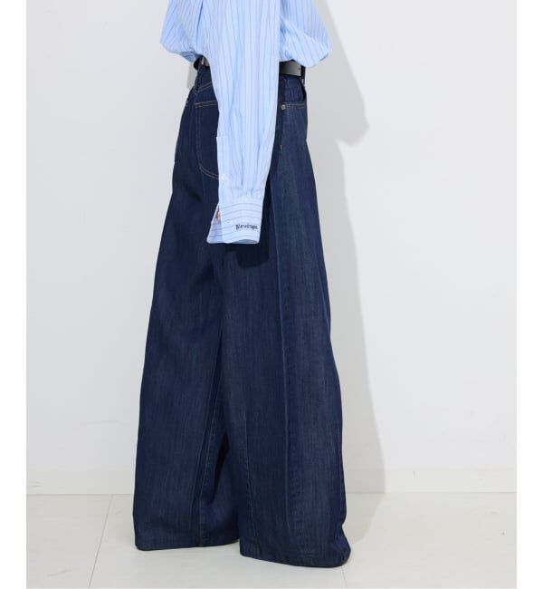 SLOBE IENA「《4サイズ展開》LE DENIM PEG カーブワイドデニム」|デニム|