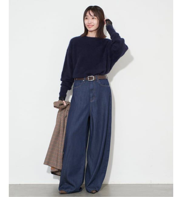 SLOBE IENA「《4サイズ展開》LE DENIM PEG カーブワイドデニム」|デニム|