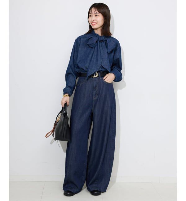 SLOBE IENA「《4サイズ展開》LE DENIM PEG カーブワイドデニム」|デニム|