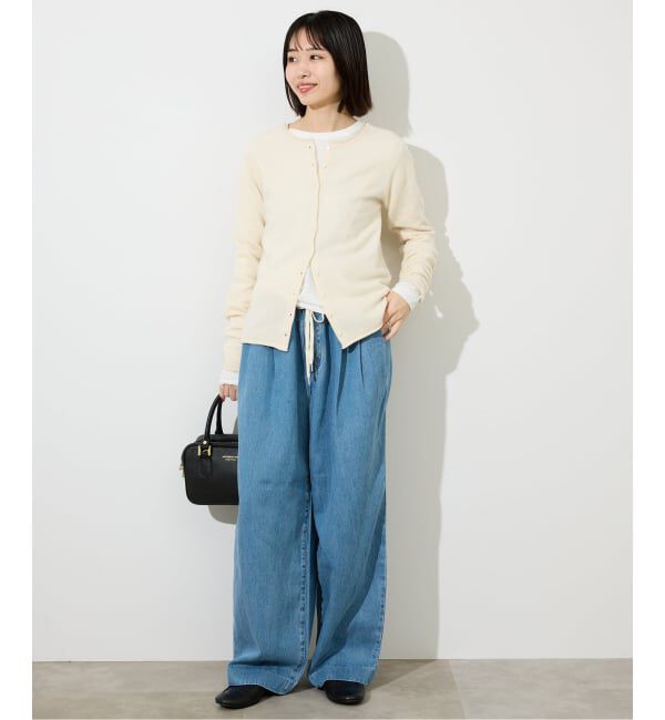 SLOBE IENA「echecs クルーネックカーディガン」|カーディガン|