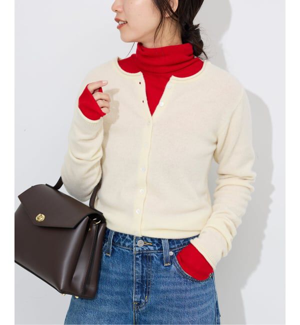 SLOBE IENA「echecs クルーネックカーディガン」|カーディガン|