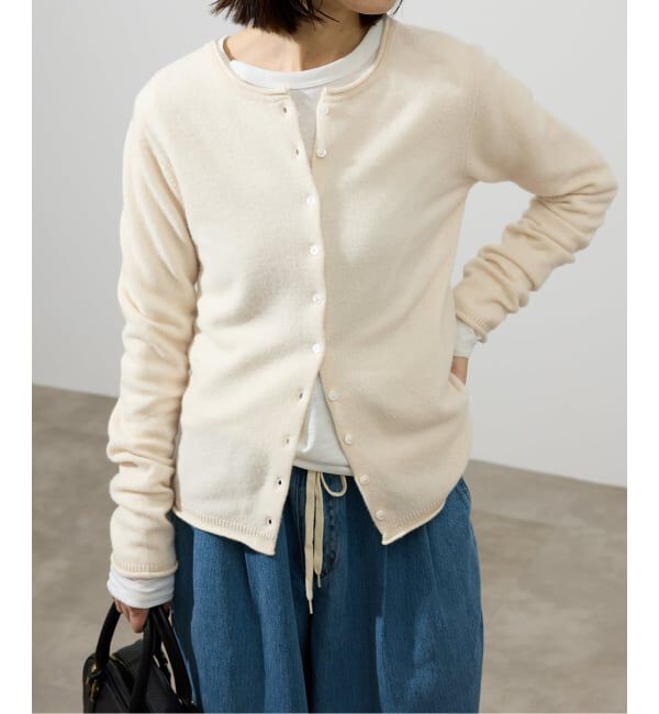 SLOBE IENA「echecs クルーネックカーディガン」|カーディガン|ナチュラル