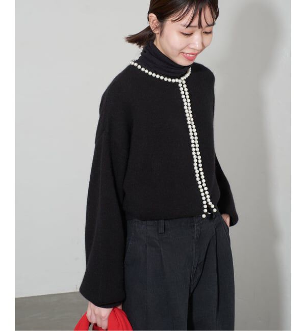 SLOBE IENA「パールカーディガン」|カーディガン|