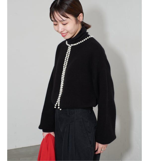 SLOBE IENA「パールカーディガン」|カーディガン|