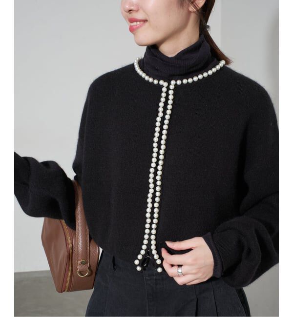 SLOBE IENA「パールカーディガン」|カーディガン|