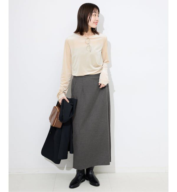 SLOBE IENA「《吸湿発熱/3サイズ展開》ウールミックスイージースカート」|スカート|