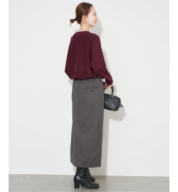 SLOBE IENA「《吸湿発熱/3サイズ展開》ウールミックスイージースカート」|スカート|