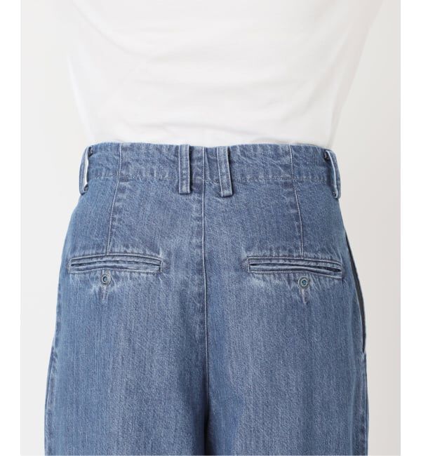SLOBE IENA「《4サイズ展開》LEDENIM BLUR TUCK TROUSERデニム」|デニム|