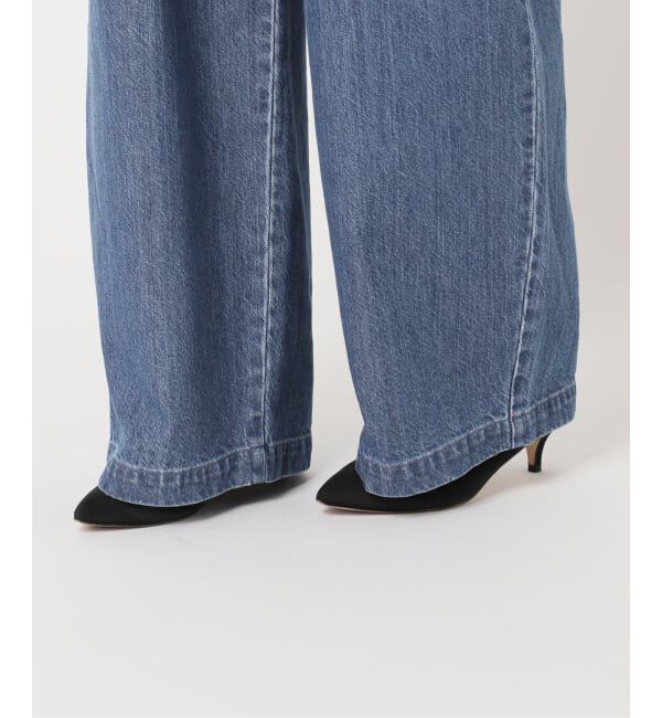 SLOBE IENA「《4サイズ展開》LEDENIM BLUR TUCK TROUSERデニム」|デニム|