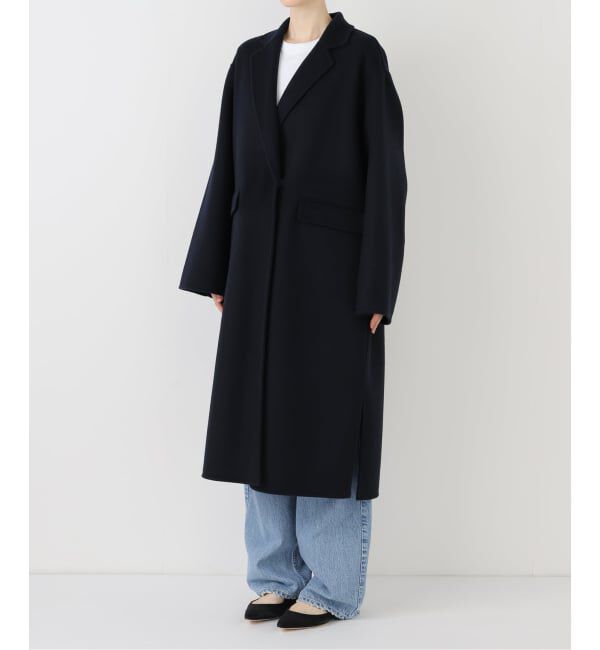 追加》souple woolダブルフェイスチェスターコート（SLOBE IENA