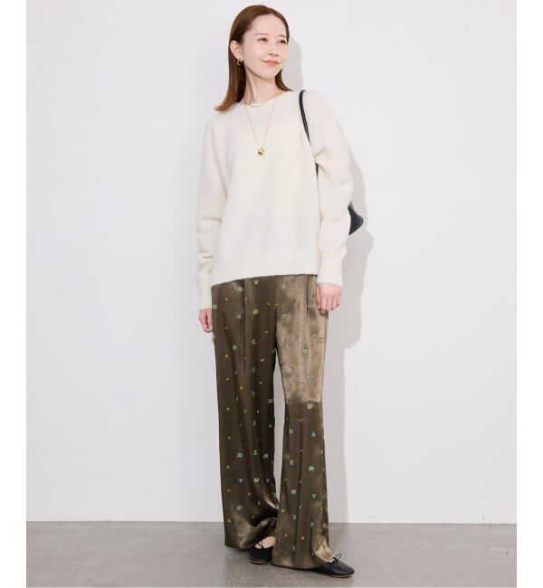 SLOBE IENA「flowerサテンストレートイージーパンツ」|その他|