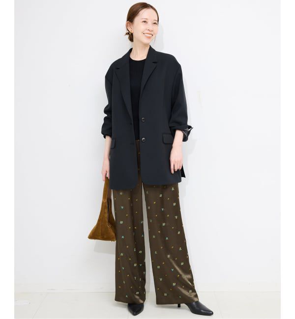 SLOBE IENA「flowerサテンストレートイージーパンツ」|その他|