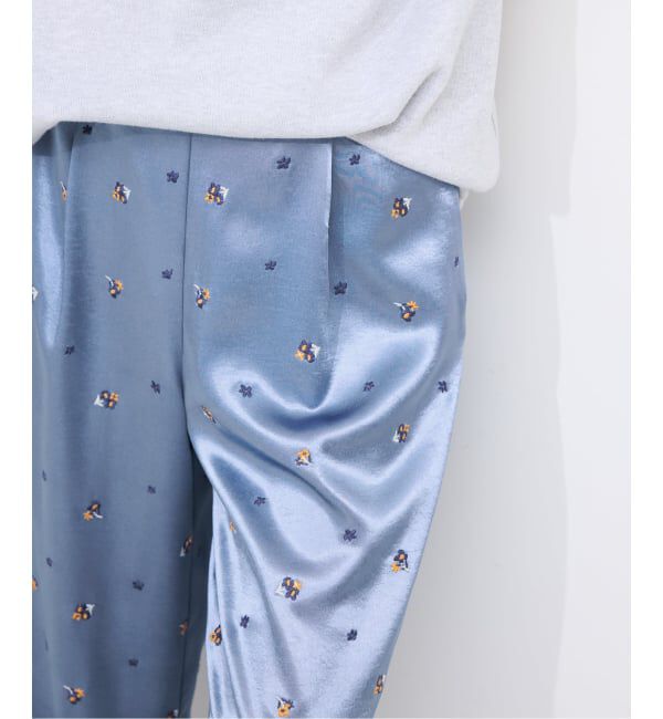 SLOBE IENA「flowerサテンストレートイージーパンツ」|その他|