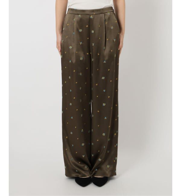 SLOBE IENA「flowerサテンストレートイージーパンツ」|その他|