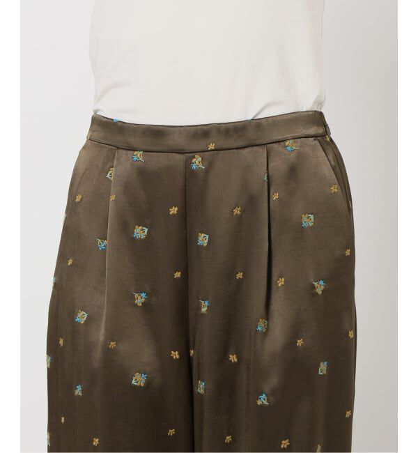 SLOBE IENA「flowerサテンストレートイージーパンツ」|その他|