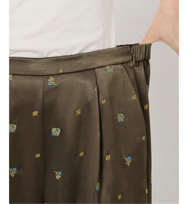 SLOBE IENA「flowerサテンストレートイージーパンツ」|その他|