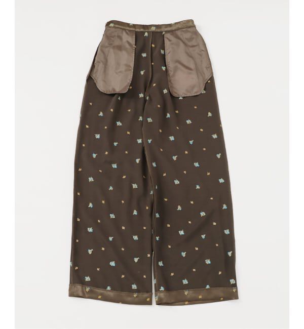 SLOBE IENA「flowerサテンストレートイージーパンツ」|その他|