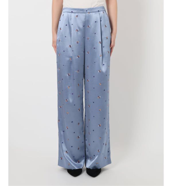 SLOBE IENA「flowerサテンストレートイージーパンツ」|その他|