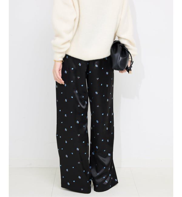 SLOBE IENA「flowerサテンストレートイージーパンツ」|その他|