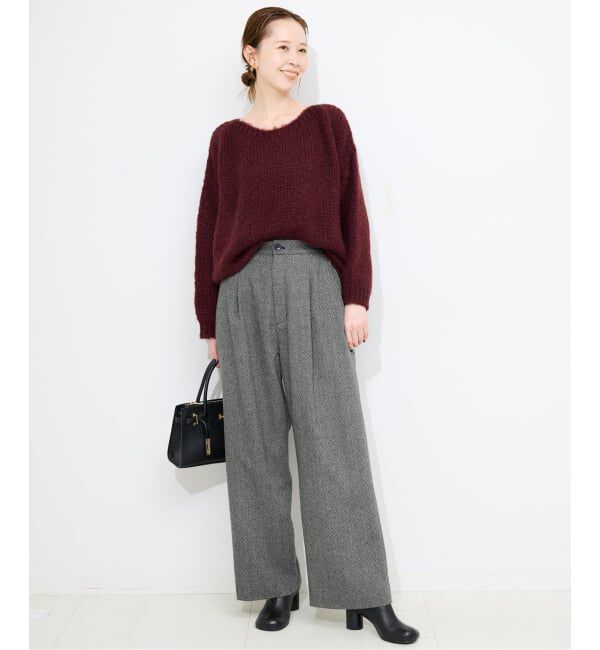 SLOBE IENA「ツイードリラックススラックス」|スラックス|