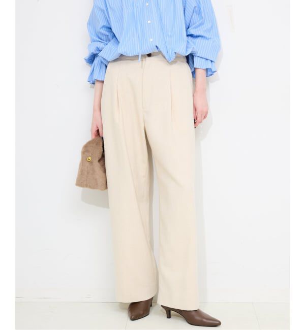 SLOBE IENA「ツイードリラックススラックス」|スラックス|