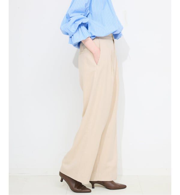 SLOBE IENA「ツイードリラックススラックス」|スラックス|