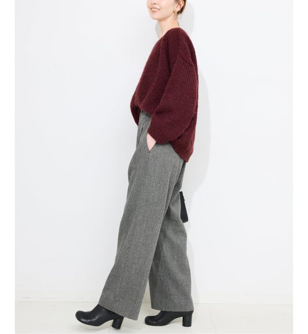 SLOBE IENA「ツイードリラックススラックス」|スラックス|