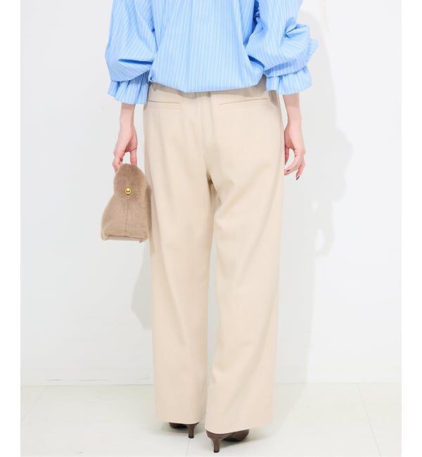 SLOBE IENA「ツイードリラックススラックス」|スラックス|