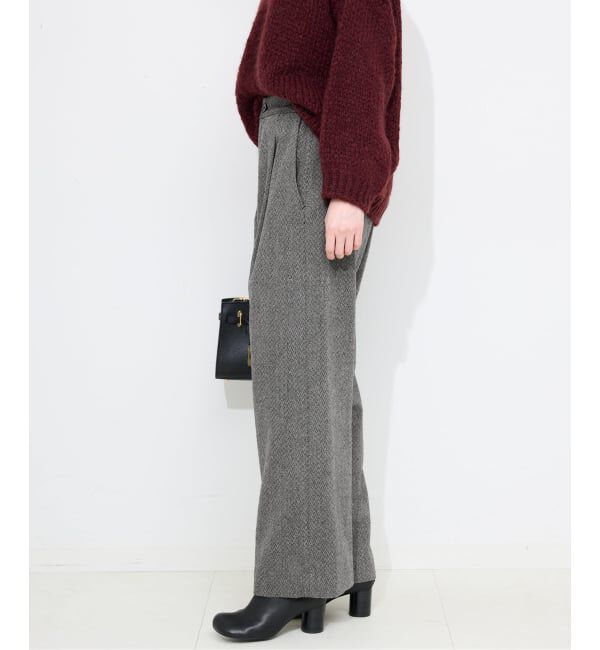SLOBE IENA「ツイードリラックススラックス」|スラックス|