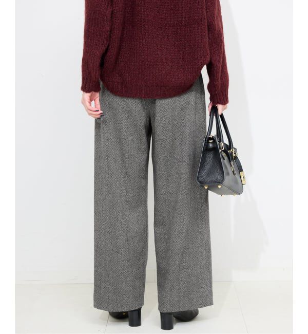 SLOBE IENA「ツイードリラックススラックス」|スラックス|