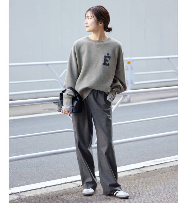 SLOBE IENA「《追加2》サガラ刺繍スウェットライクニット」|ニット・セーター|