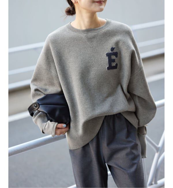 SLOBE IENA「《追加2》サガラ刺繍スウェットライクニット」|ニット・セーター|