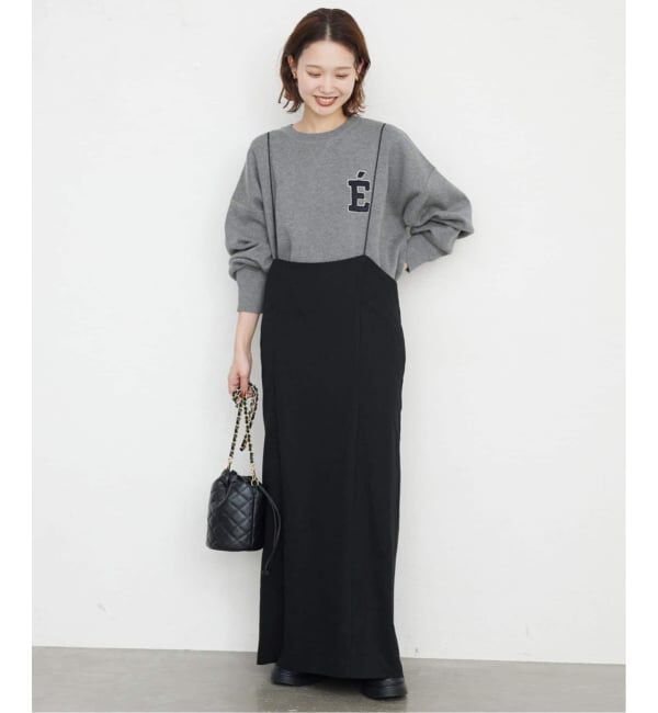 SLOBE IENA「《追加2》サガラ刺繍スウェットライクニット」|ニット・セーター|