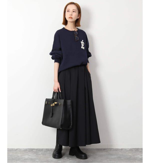 SLOBE IENA「《追加2》サガラ刺繍スウェットライクニット」|ニット・セーター|