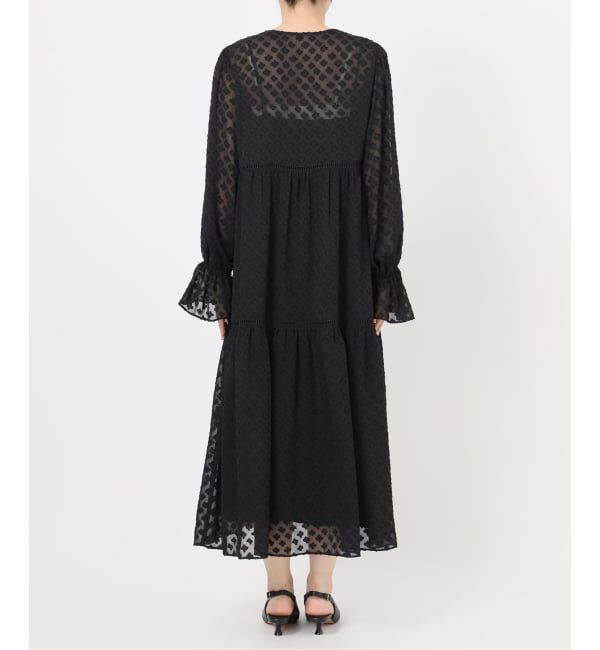 SLOBE IENA「フラワージャガードギャザーワンピース」|ワンピース|