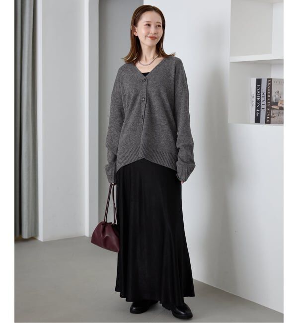 SLOBE IENA「Vネックルーズニットカーディガン」|カーディガン|