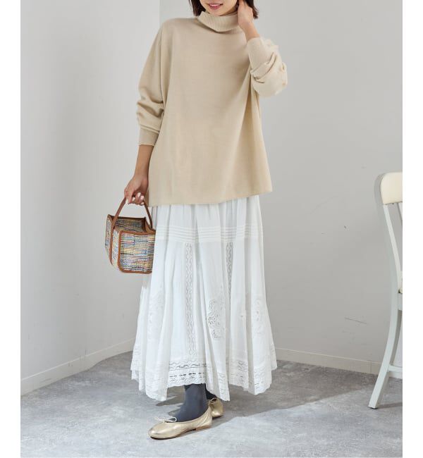 IENA「《WEB限定/追加3》コットンレーススカート」|スカート|